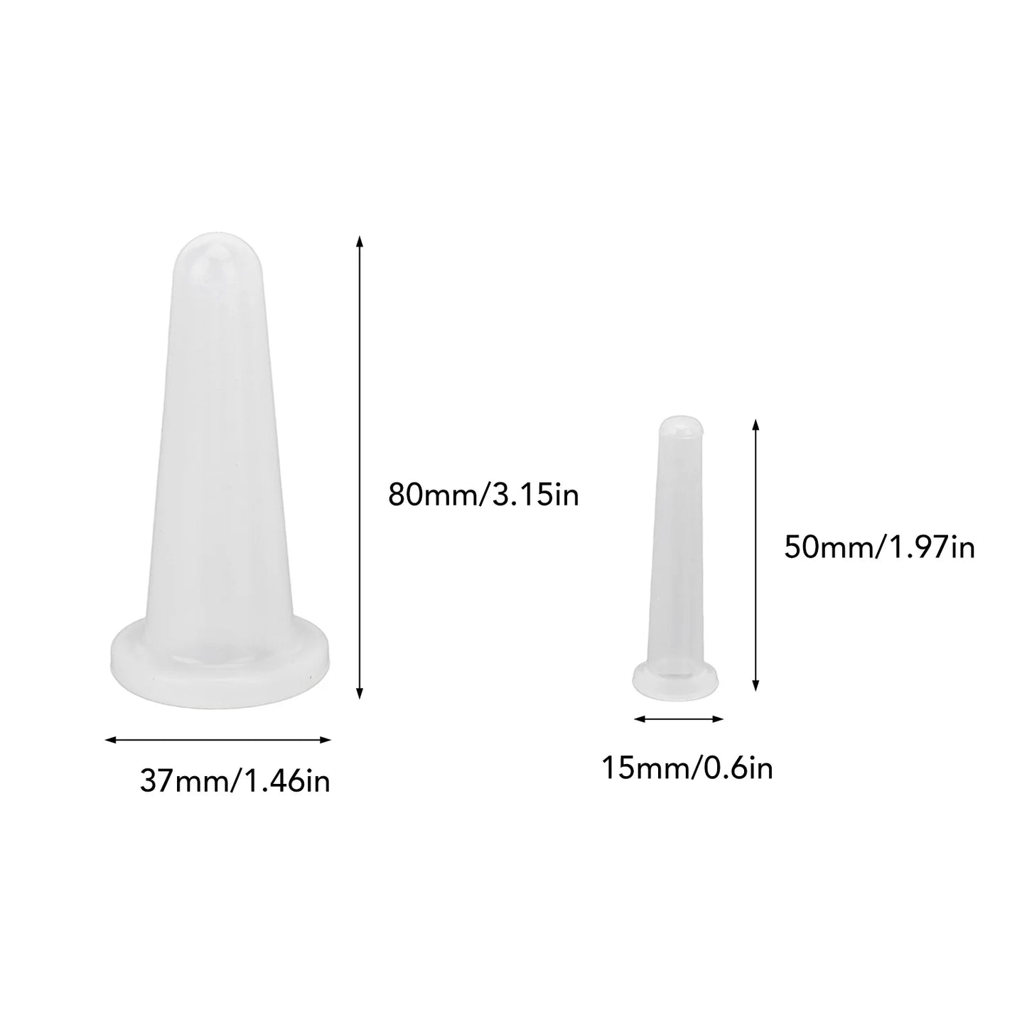 Facial Cupping Set 4Pcs Silicone Massage Vacuum Suction White Cupping Therapy Set for Cosmetic Home Use Vacuum Cupping Cup Set