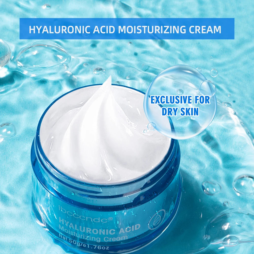 Hyaluronic Acid Gel Cream Hydrating Face Moisturizer for Hydrate&Smooth Extra-Dry Skin Nourishing Improve Dryness Facial Lotion