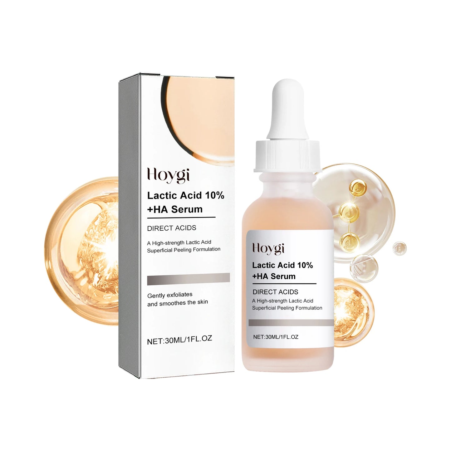 Lactic Acid Facial Serum Acne & Blemish Reducing Pore Shrinking Minimizing Essence Moisturizing Firming Smooth Brightening Serum