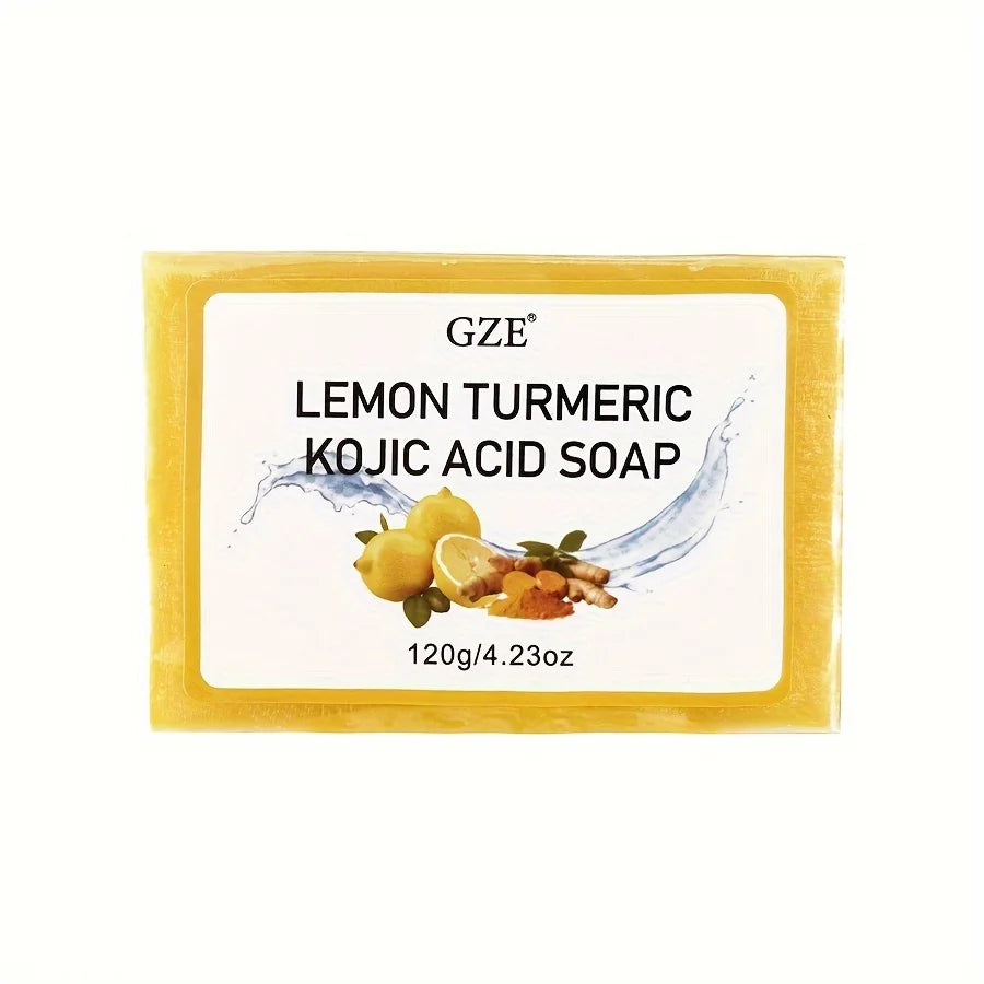 Body Restore Lemon Turmeric Kojic Acid Soap, with Shea Butter, for Face Dark Spots, Body, Rejuvenating, Exfoliating