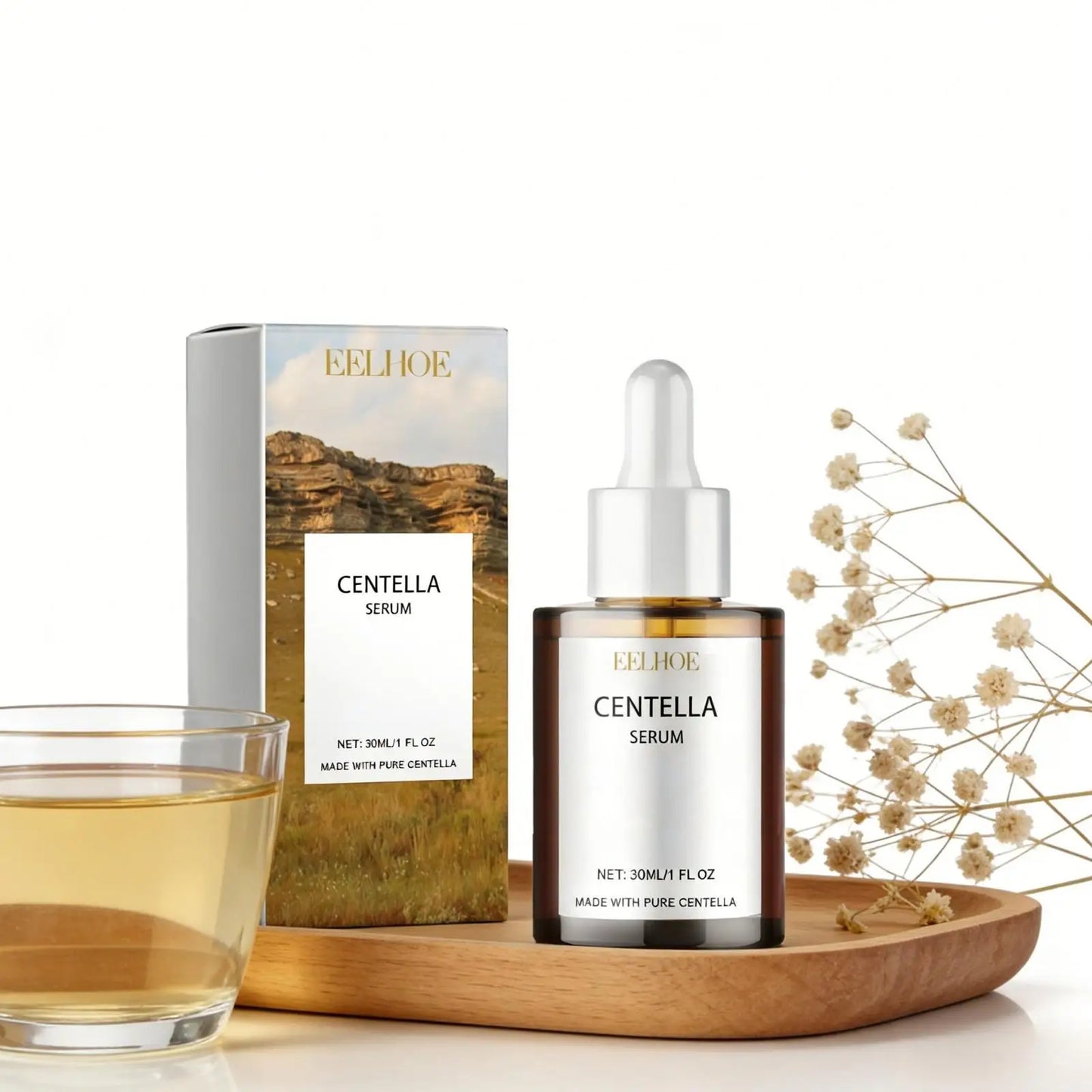 Centella Facial Serum Pore Shrinking Soothing Moisturizing Skin Barrier Repair Care Hyaluronic Acid Face Serum Ampoule