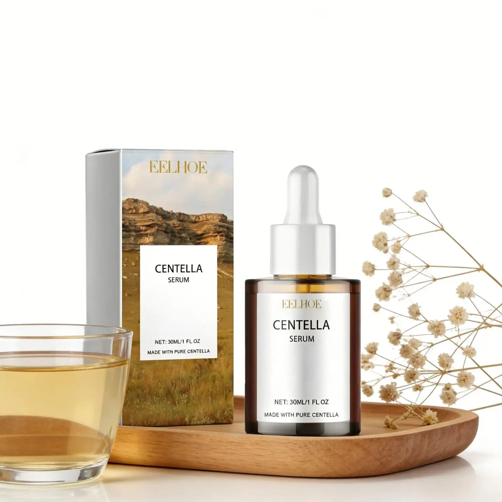 Centella Facial Serum Pore Shrinking Soothing Moisturizing Skin Barrier Repair Care Hyaluronic Acid Face Serum Ampoule