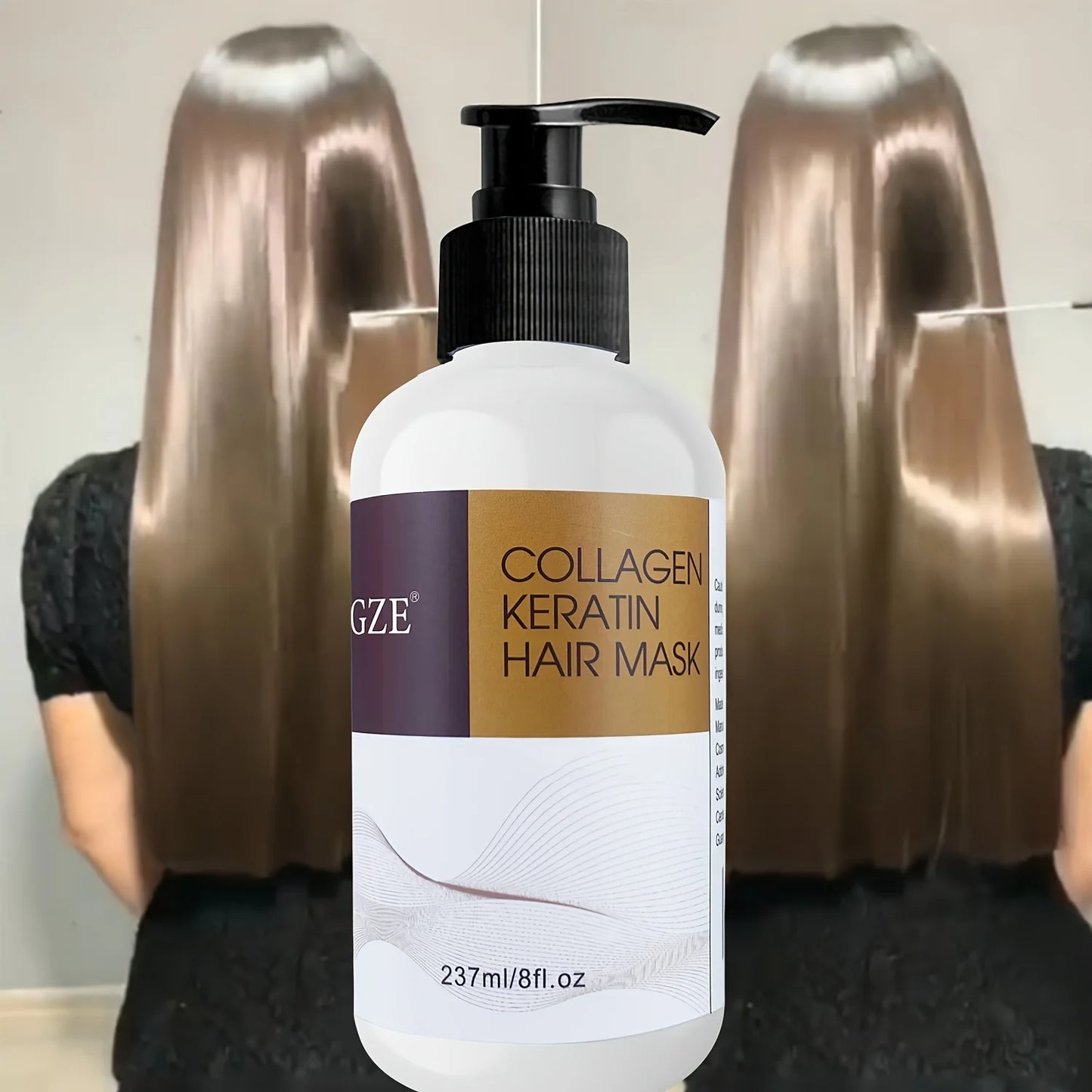 Collagen Keratin Hair Mask - Deep Conditioning for Dry Hair - Infused with Argan Oil, Coconut Oil, and Shea Butter