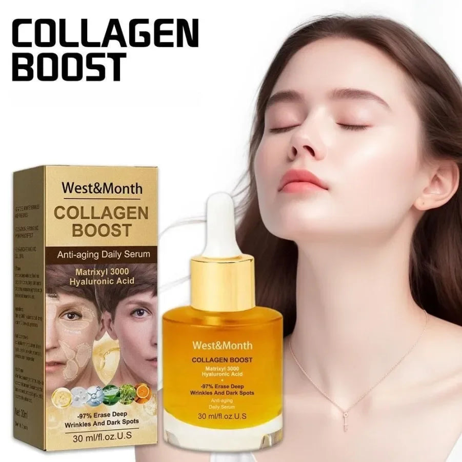 Collagen Face Serum Face Moisturizing Fade Fine Lines Brightening Facial Serum Lifting Neck Skin Care 30Ml
