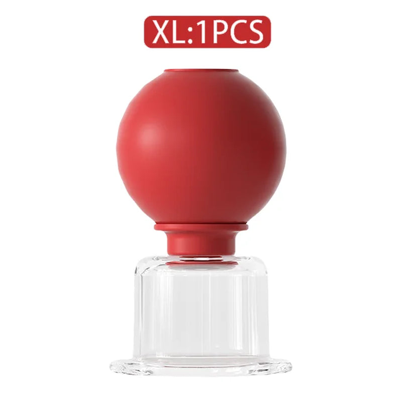 4PCS Facial Massage Cupping Set 1PCS Eye Face Massage Vacuum anti - Silicone Cupping Massage Therapy for Beauty Body Cup