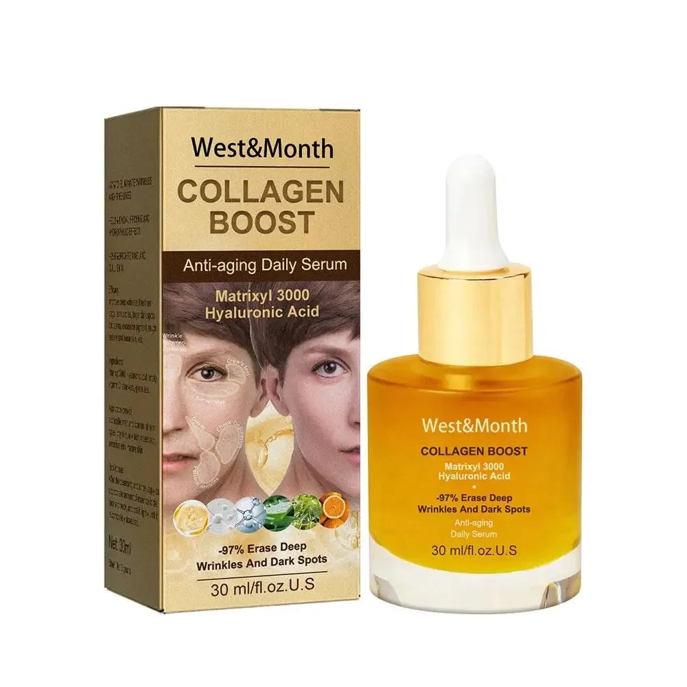Collagen Face Serum Face Moisturizing Fade Fine Lines Brightening Facial Serum Lifting Neck Skin Care 30Ml