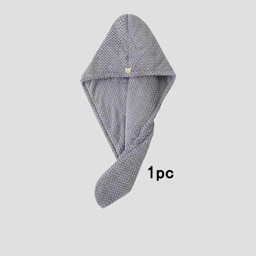 Solid Premium Microfiber Hair Head Towel Wrap for Women Quick-Drying, Super Absorbent Soft Microfiber Hair Turban Comfortable