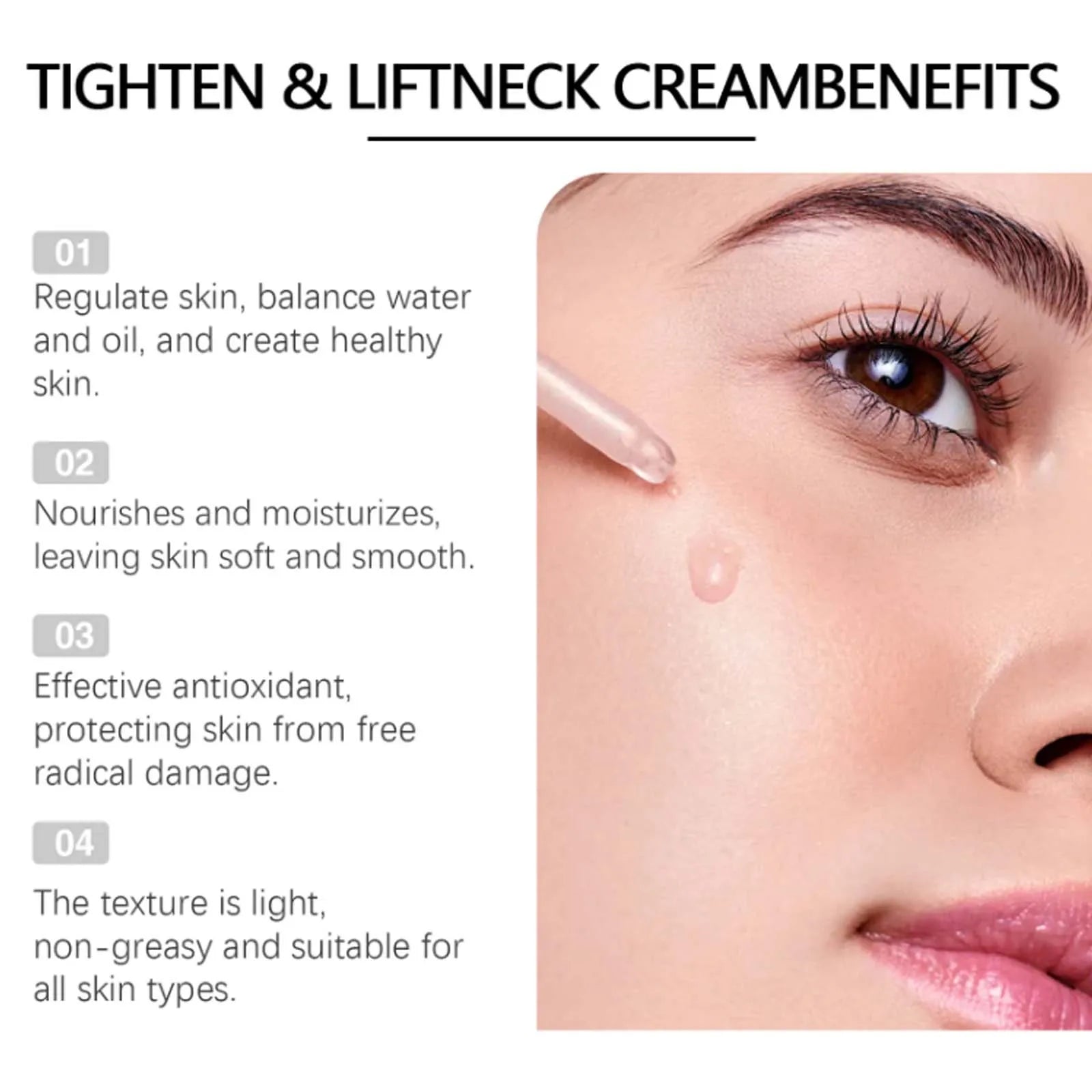 Lactic Acid Facial Serum Acne & Blemish Reducing Pore Shrinking Minimizing Essence Moisturizing Firming Smooth Brightening Serum