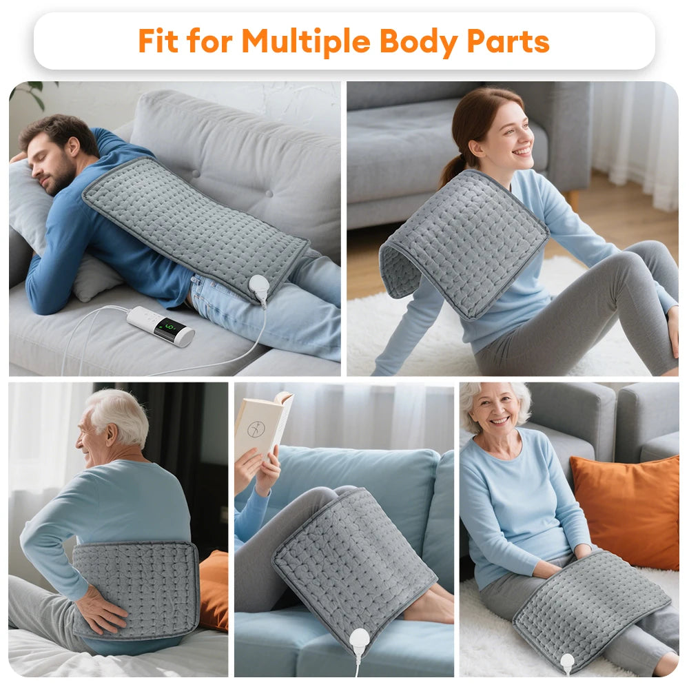 30X60Cm Electric Heating Pad Massager Therapy for Body Abdomen Back Pain Relief Winter Warmer Blanket Thermal Massage Mat