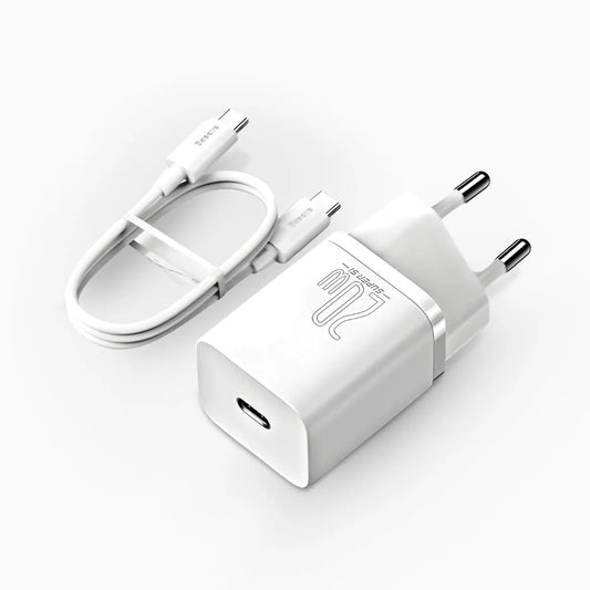 Carregador Turbo 20w USB Type C 2 em 1