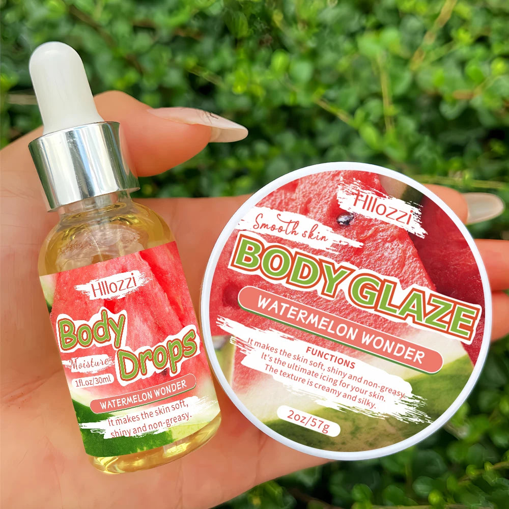 Body Glaze & Body Oil Combination Various Flavors Non-Greasy Hydrating and Moisturizing Body Lotion Massag