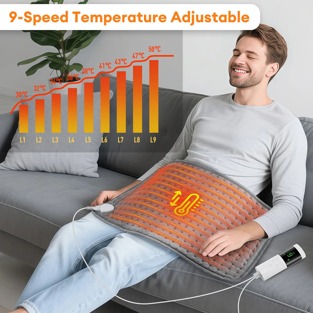 30X60Cm Electric Heating Pad Massager Therapy for Body Abdomen Back Pain Relief Winter Warmer Blanket Thermal Massage Mat