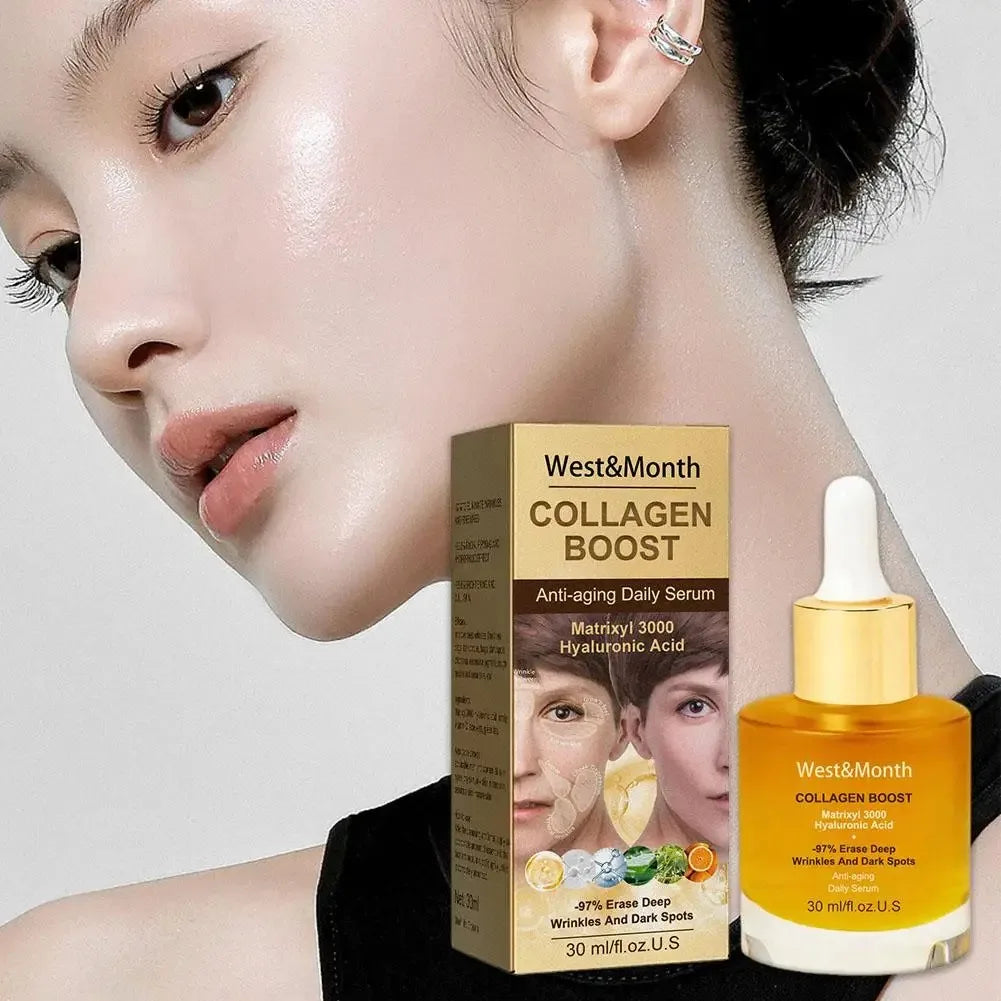 Collagen Face Serum Face Moisturizing Fade Fine Lines Brightening Facial Serum Lifting Neck Skin Care 30Ml