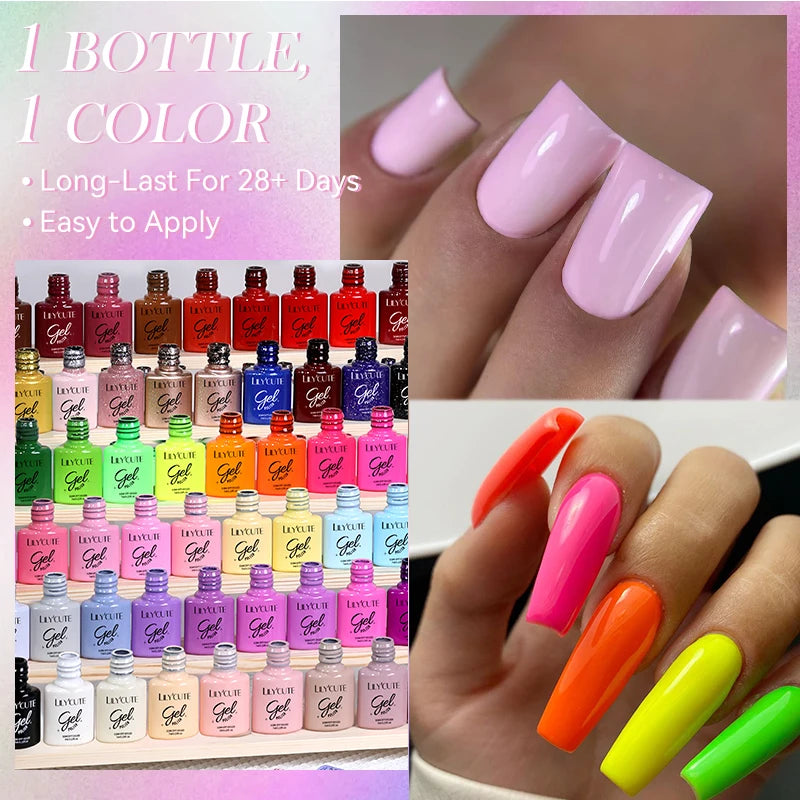 6PCS Gel Nail Polish Set Summer Neon Nail Gel Kits for DIY Nail Vernis Semi Permanent UV Lamp Gellak Nail Varnish Set