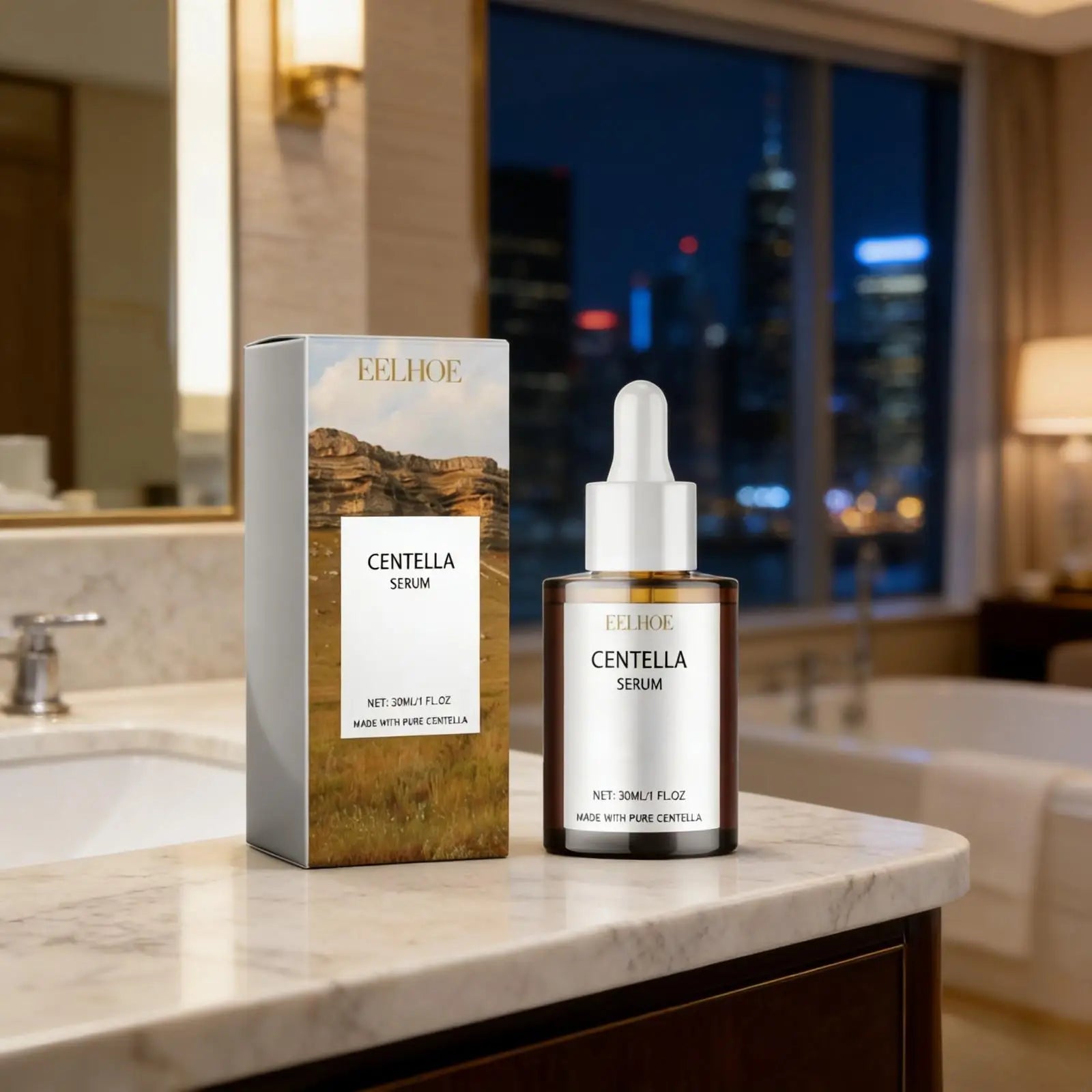 Centella Facial Serum Pore Shrinking Soothing Moisturizing Skin Barrier Repair Care Hyaluronic Acid Face Serum Ampoule