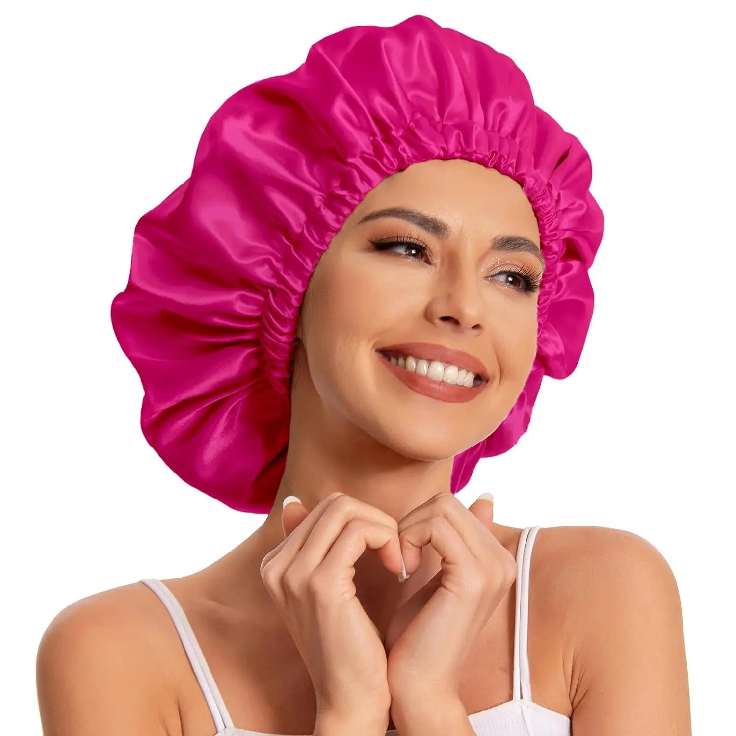 Satin Bonnet Silk Bonnet Hair Bonnet Sleeping Slouchy Beanie Hat Satin Sleep Cap Nightcap Bonnets for Women'S Natural Curly Hair