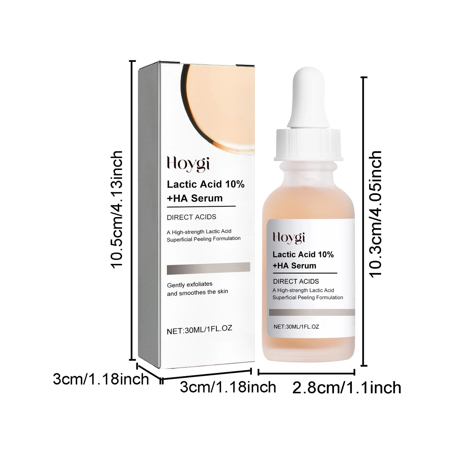 Lactic Acid Facial Serum Acne & Blemish Reducing Pore Shrinking Minimizing Essence Moisturizing Firming Smooth Brightening Serum