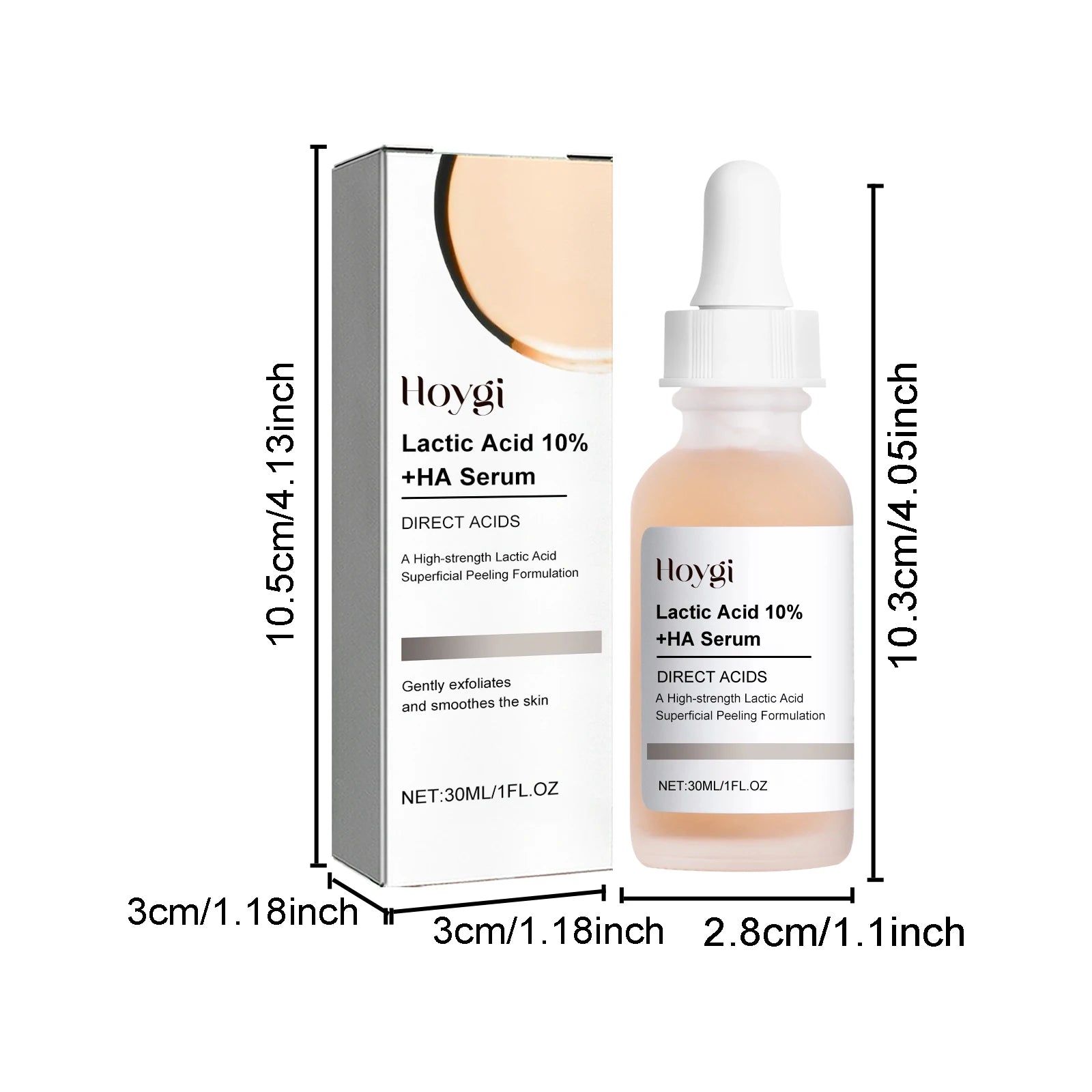 Lactic Acid Facial Serum Acne & Blemish Reducing Pore Shrinking Minimizing Essence Moisturizing Firming Smooth Brightening Serum