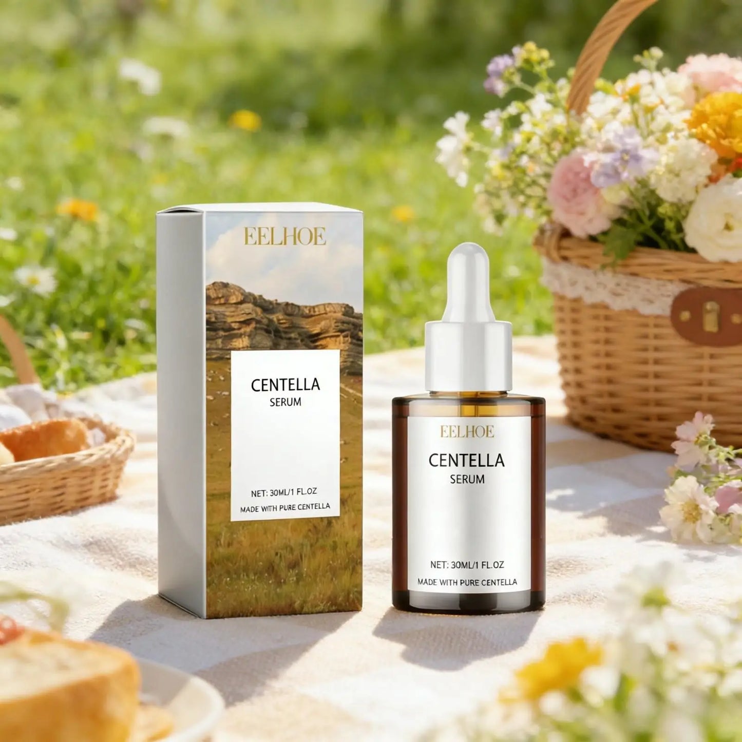 Centella Facial Serum Pore Shrinking Soothing Moisturizing Skin Barrier Repair Care Hyaluronic Acid Face Serum Ampoule