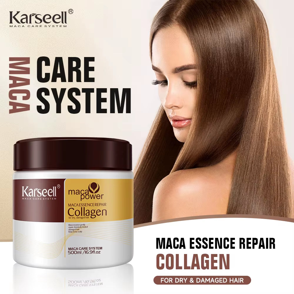 500Ml Collagen Hair Treatment Deep Repair Conditioning Argan Oil Hair Mask Essence for Dry Damaged Hair All Hair Type