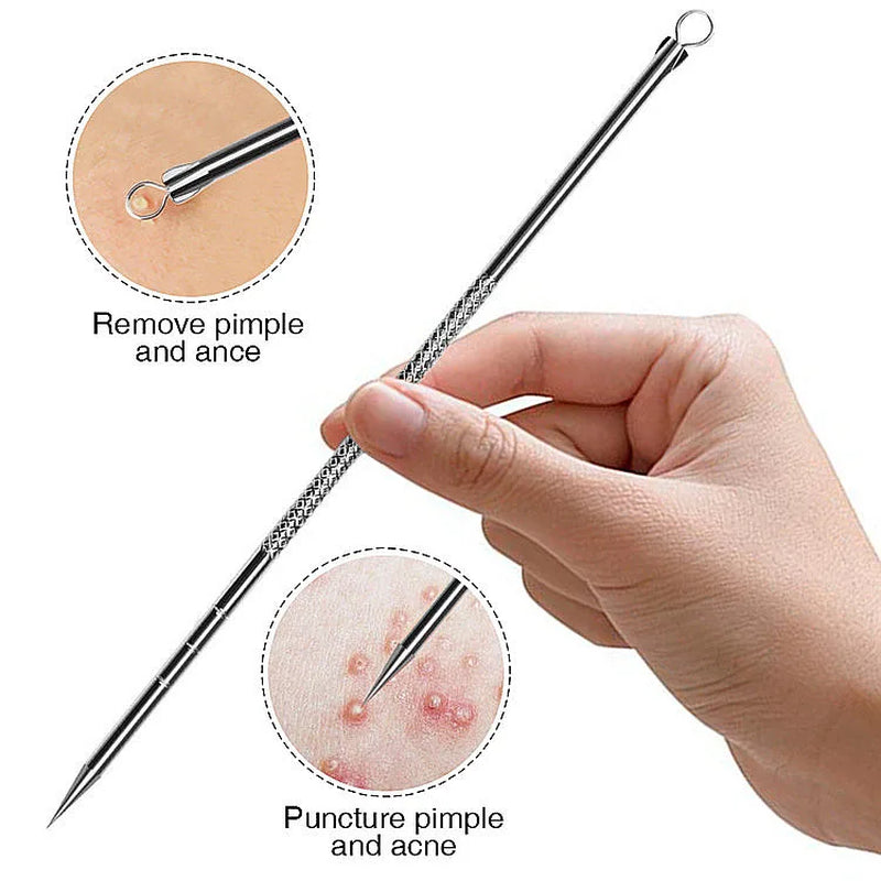 Blackhead Removal Tool 4PCS Acne Needles Face Cleaning Tools Black Dots Spots Acne Blackhead Remover Pore Cleanser Skin Care
