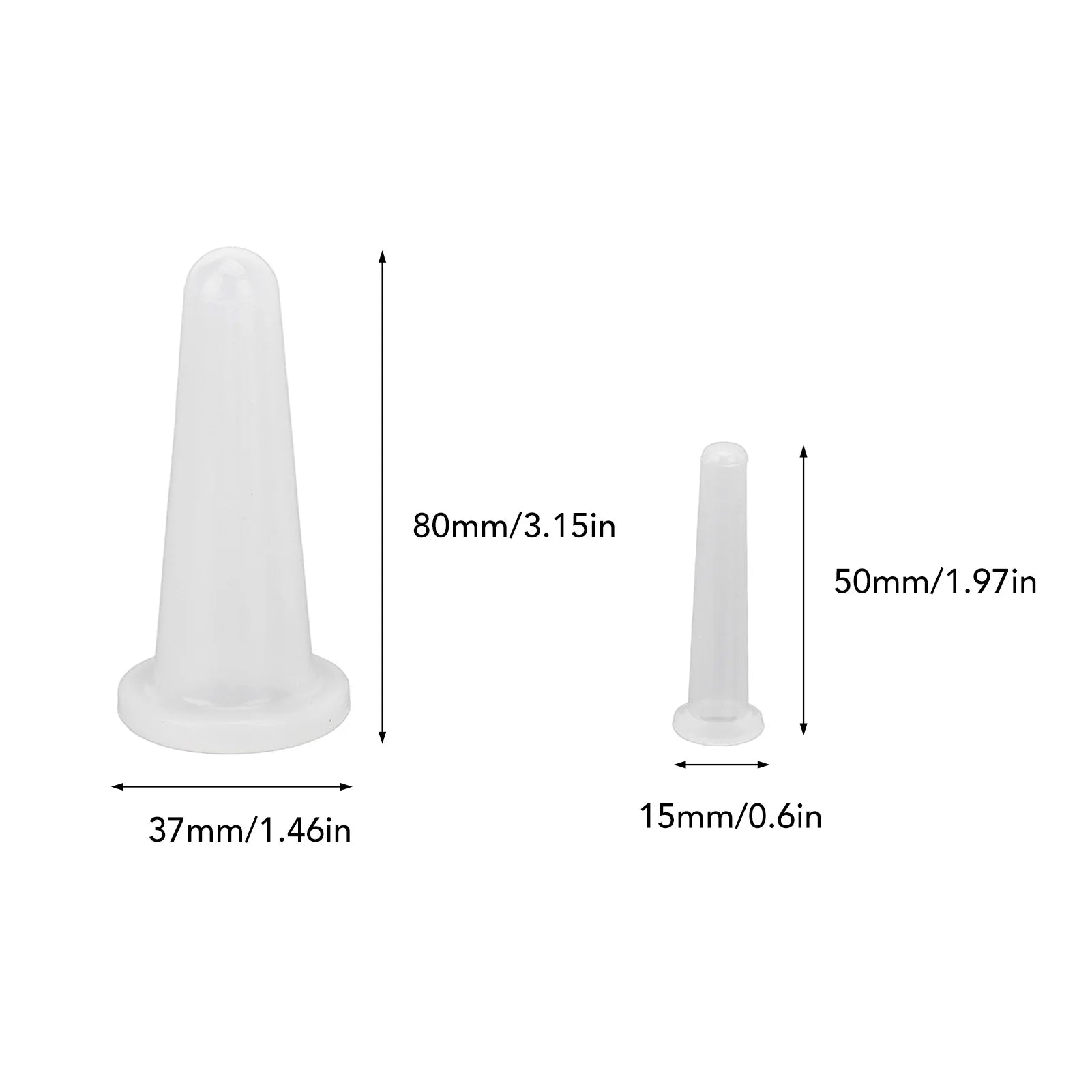 Facial Cupping Set 4Pcs Silicone Massage Vacuum Suction White Cupping Therapy Set for Cosmetic Home Use Vacuum Cupping Cup Set