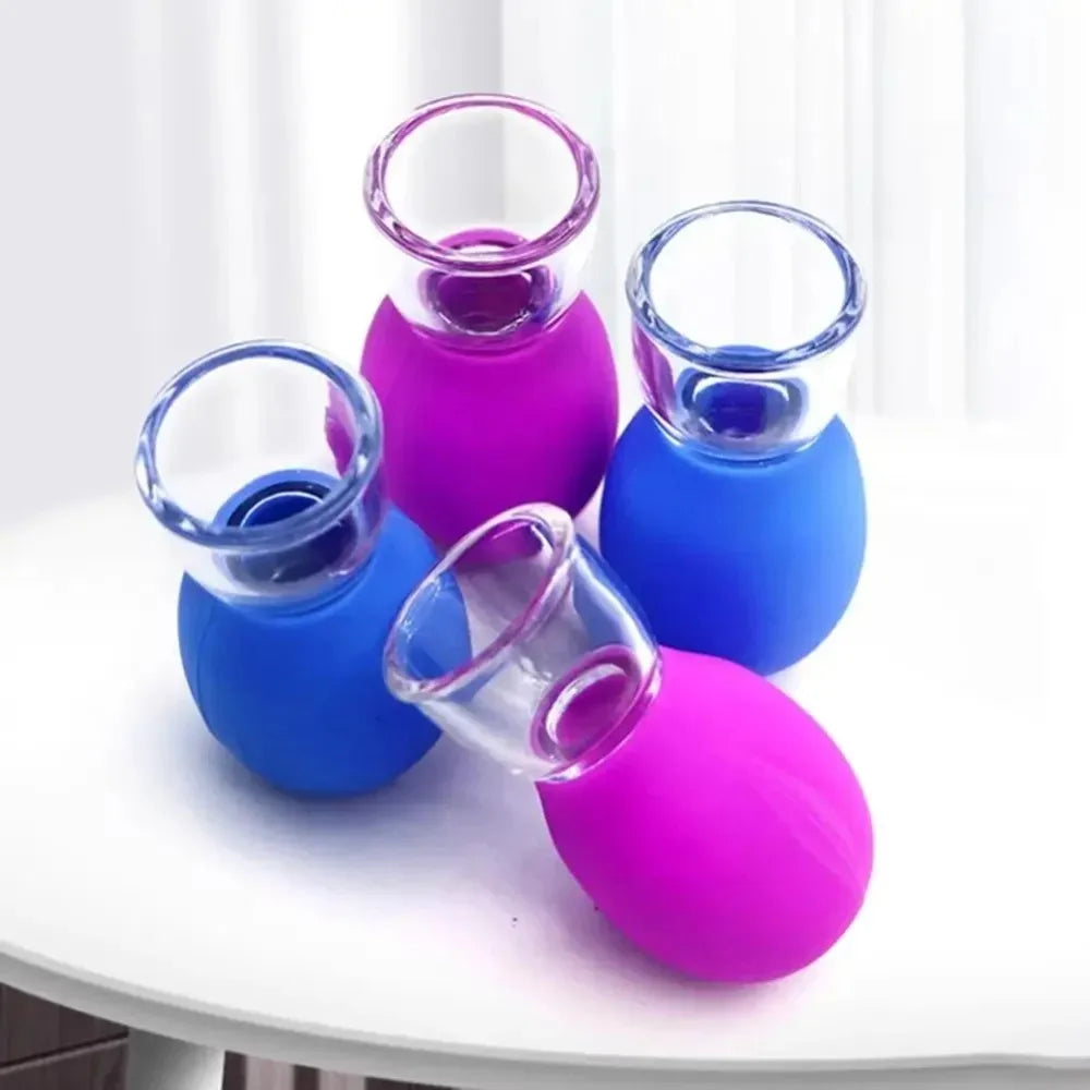 2/4 Pieces Facial Cupping Set Eye Face Vacuum Massage anti Cellulite Cup Silicone Cupping Cups Massage Therapy Lift Glowing Skin