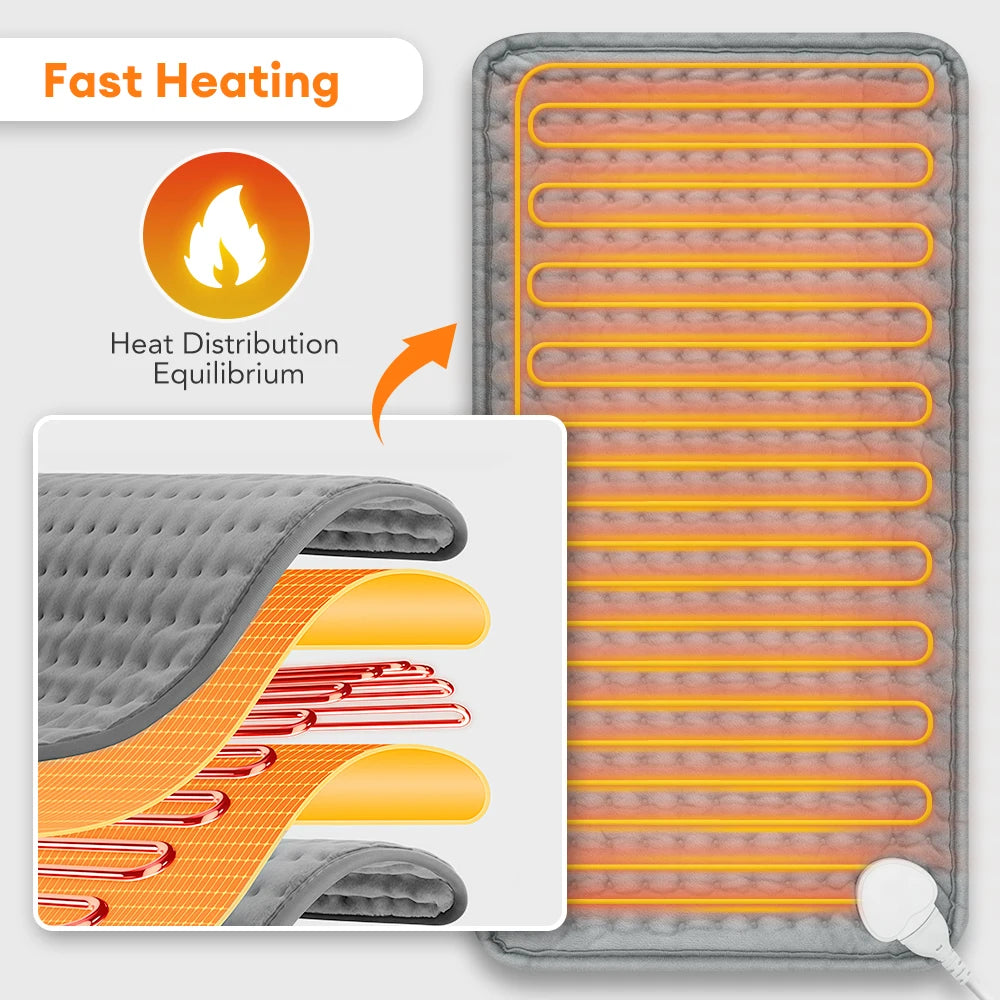 30X60Cm Electric Heating Pad Massager Therapy for Body Abdomen Back Pain Relief Winter Warmer Blanket Thermal Massage Mat