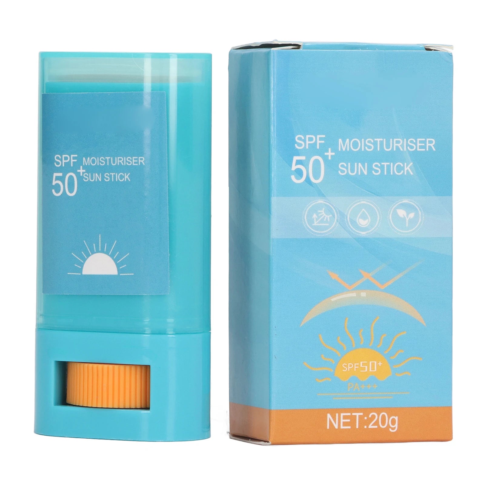 Moisturizing Sunscreen Stick Broad Spectrum SPF 50+ UVA UVB Water Resistant Sunblock Stick 0.7Oz Sunblock Stick
