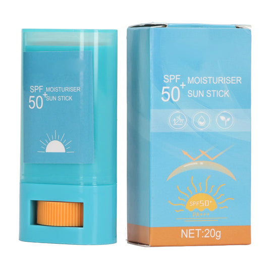 Moisturizing Sunscreen Stick Broad Spectrum SPF 50+ UVA UVB Water Resistant Sunblock Stick 0.7Oz Sunblock Stick