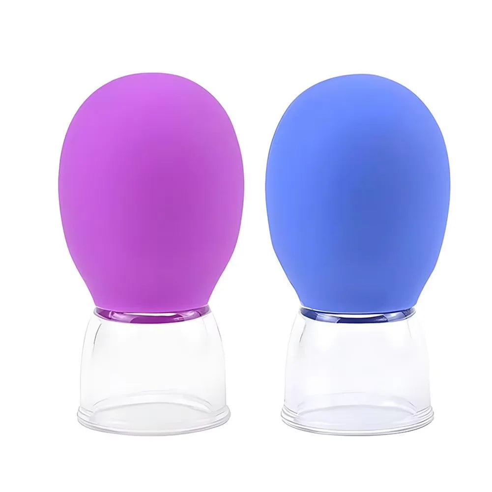 2/4 Pieces Facial Cupping Set Eye Face Vacuum Massage anti Cellulite Cup Silicone Cupping Cups Massage Therapy Lift Glowing Skin