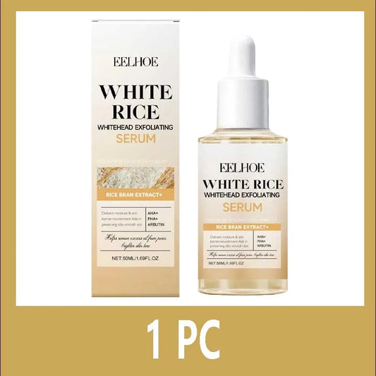 Black & White Rice Exfoliating Serum Set BHA Niacinamide Pore Minimizing & Brightening Blackhead Whitehead Remover Skincare Set