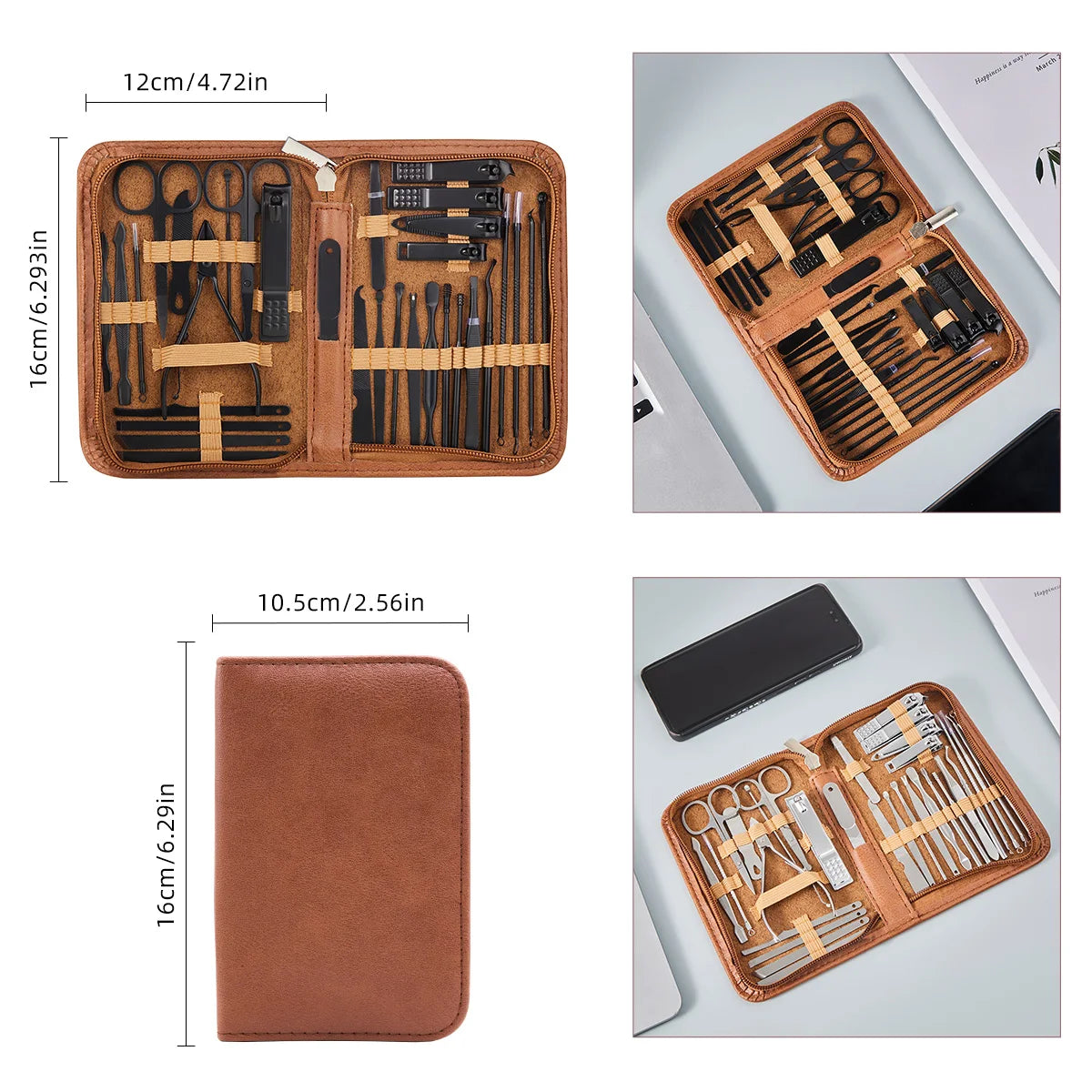 8/32Pcs Manicure Set Professional Pedicure Kit Nail Scissors Grooming Kit Stainless Steel Manicure Cutters Nail Beauty Tools