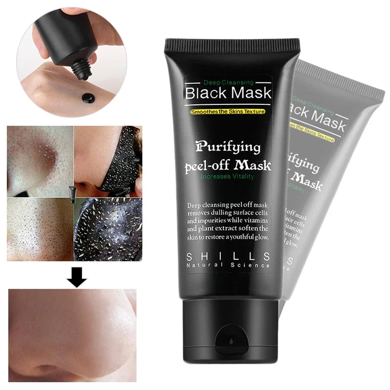 Bamboo Charcoal New Suction Face Deep Cleansing Black Mud Mask Blackhead Remover Peel-Off Mask Easy to Pull Out Blackheads