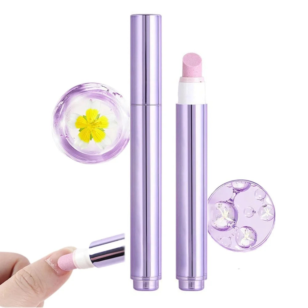 3-In-1 Cuticle Oil Pen Cuticle Pusher Nail Pen Dead Skin & Cuticle Remover Pen Nail Oil Pen with Ceramic Tip for Nails Care