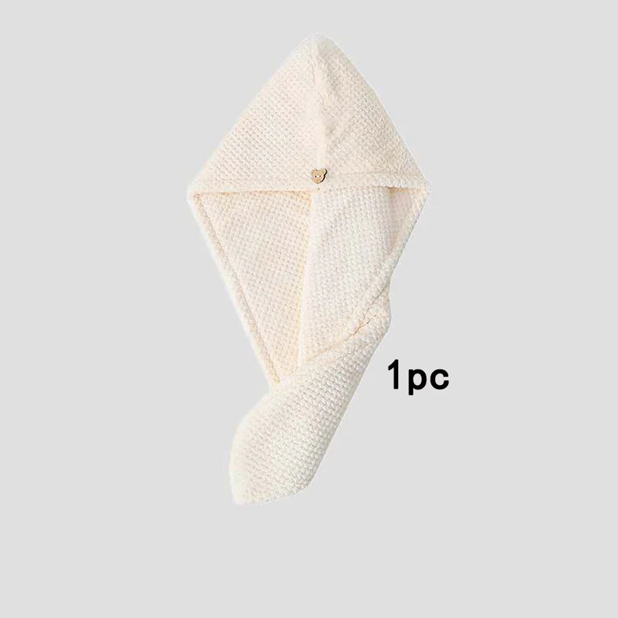 Solid Premium Microfiber Hair Head Towel Wrap for Women Quick-Drying, Super Absorbent Soft Microfiber Hair Turban Comfortable
