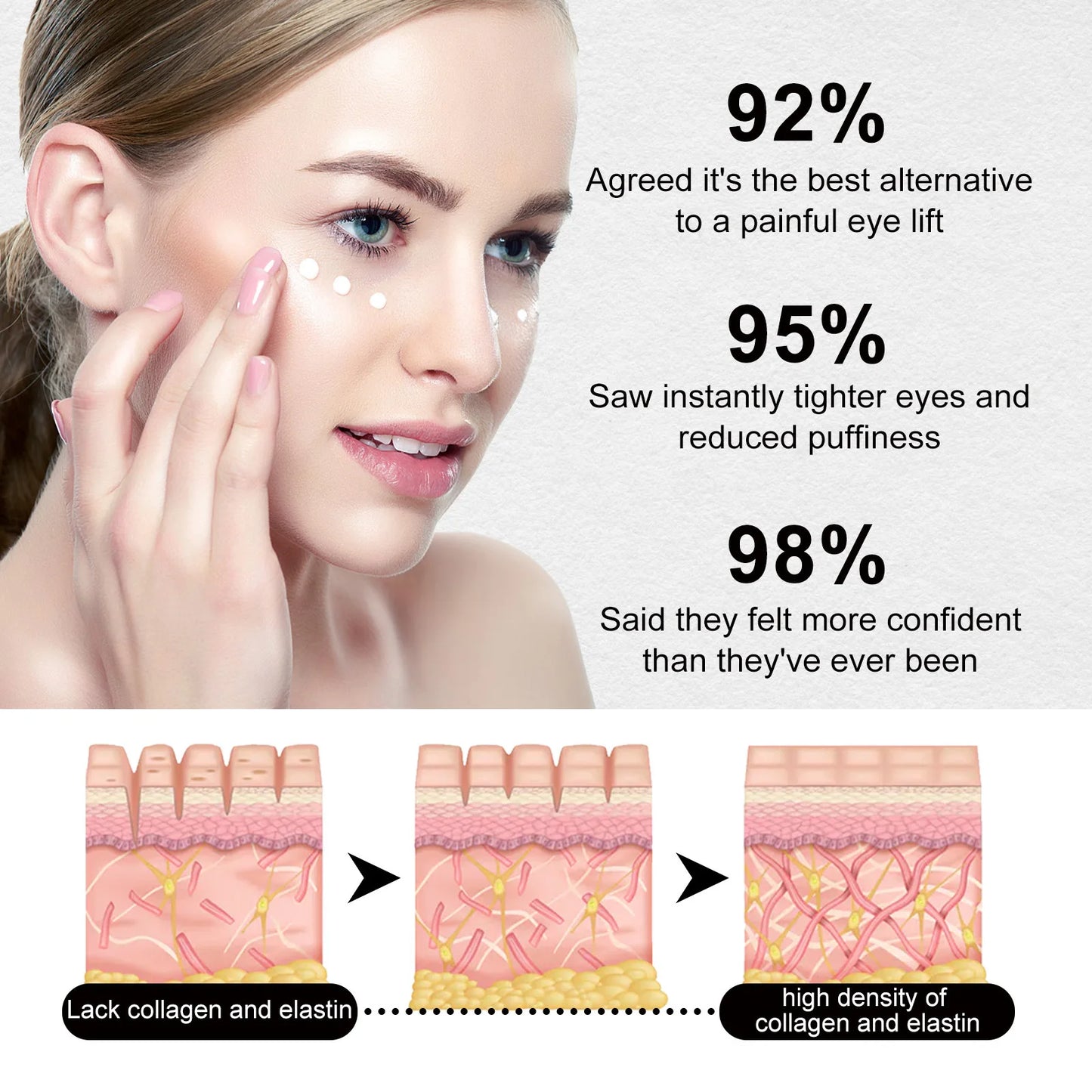 Moisturizing Eye Cream Dark Circle Remover Firming Lifting Remove Eye Bags Puffiness Lightening Fine Line Anti-Wrinkle Eye Cream