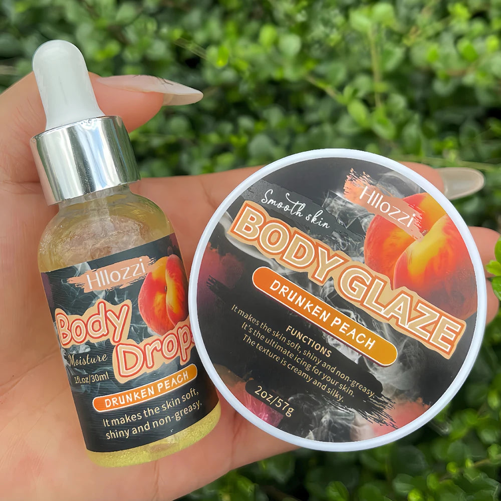 Body Glaze & Body Oil Combination Various Flavors Non-Greasy Hydrating and Moisturizing Body Lotion Massag