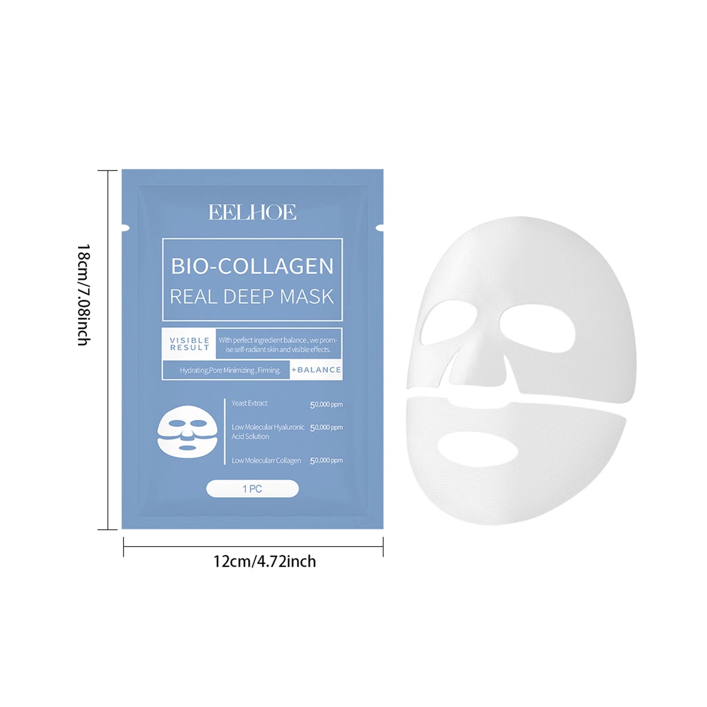 Bio Collagen Face Mask Lift Firm Skin anti Aging Fade Face Fine Line Repair Barrier Shrink Pores Hydrating Brightening Face Skin