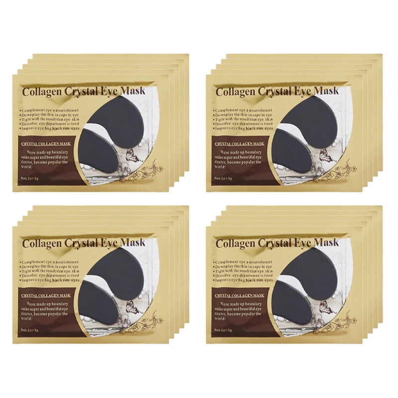 40Pcs=20Pairs Gold Collagen Crystal Eye Mask anti Dark Circles under the Eyes Firming Eye Patches Moisturizing Eyes Skin Care