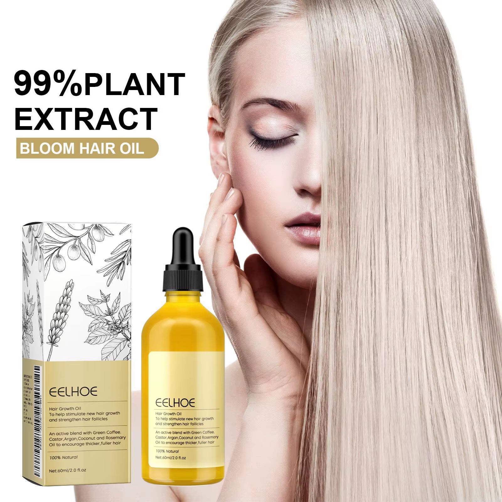 1/2/3Pcs Natural Hair Growth Oil Rosemary anti Hair Loss Regrowth Moisturizing Repair anti Baldness Fast Hair Growth Serum Oil