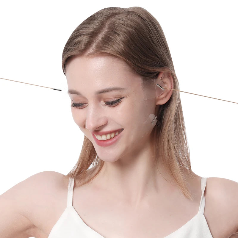 ( 20 Patches+8 Cords ) Invisible Thin Face Stickers V Face Facial Line Wrinkle Sagging Skin Lift up Tool Fast Chin Adhesive Tape