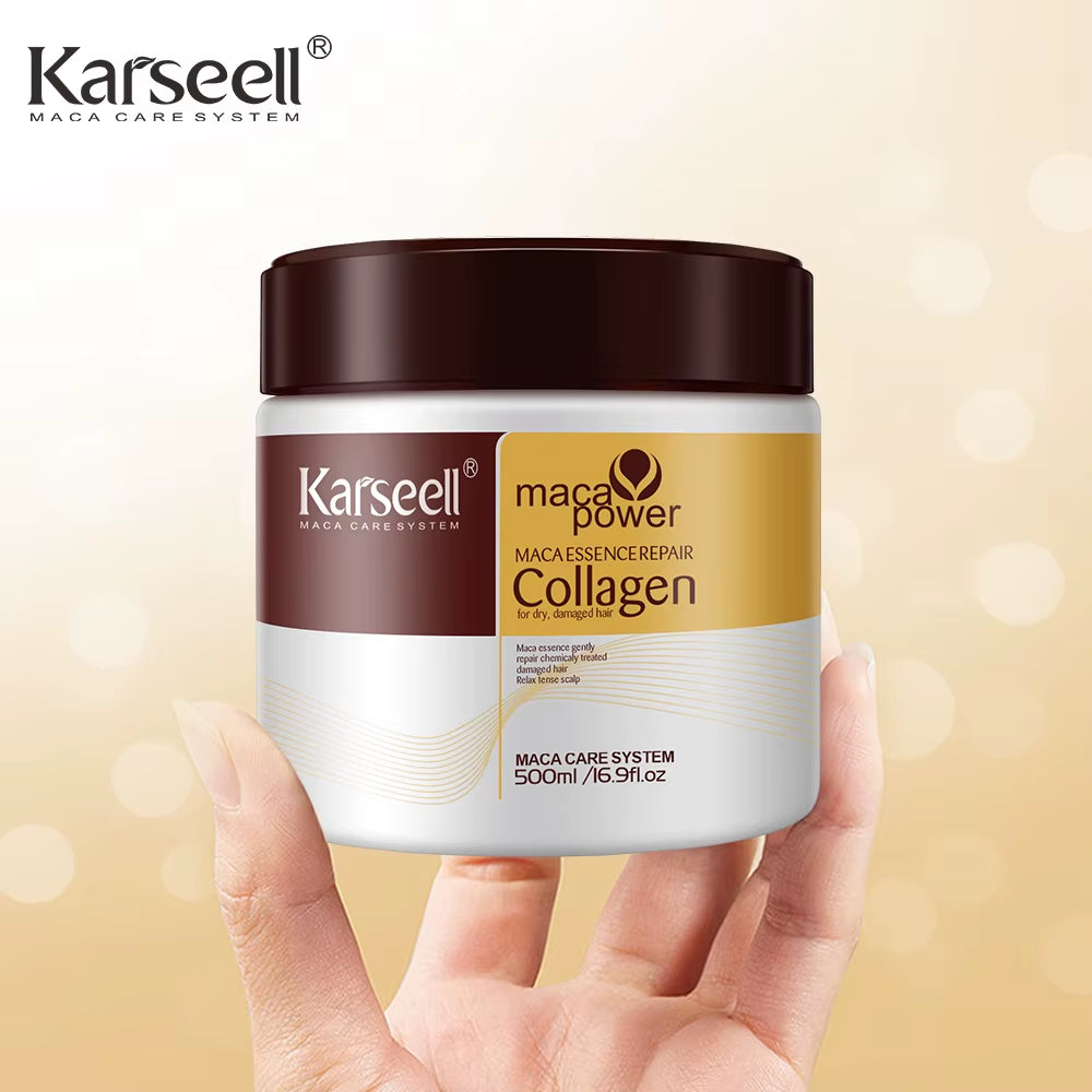 500Ml Collagen Hair Treatment Deep Repair Conditioning Argan Oil Hair Mask Essence for Dry Damaged Hair All Hair Type