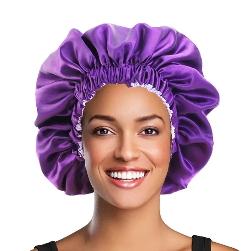 Silk Hair Bonnet for Sleeping Satin Bonnet for Natural Hair Silk Hair Wrap Satin Bonnet Cap Night Sleep Hat Silk Turban
