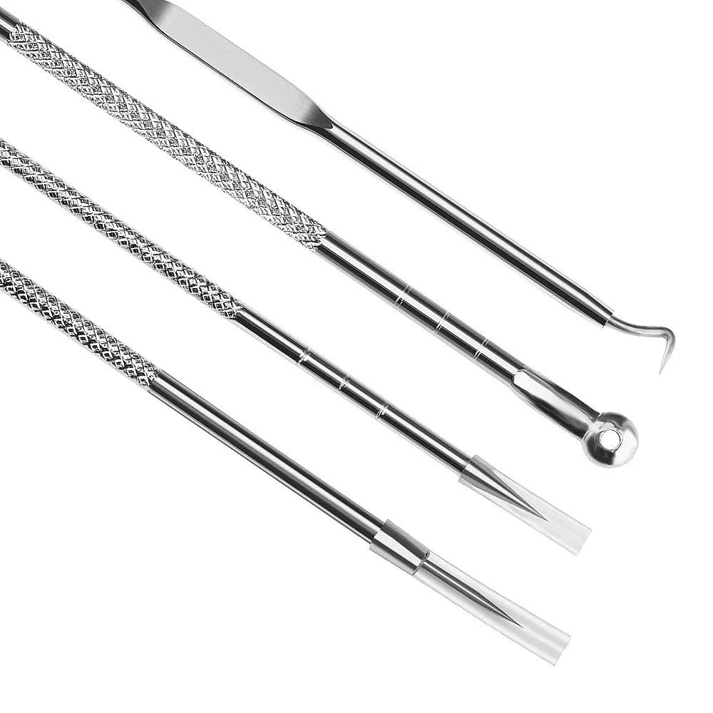 Blackhead Removal Tool 4PCS Acne Needles Face Cleaning Tools Black Dots Spots Acne Blackhead Remover Pore Cleanser Skin Care