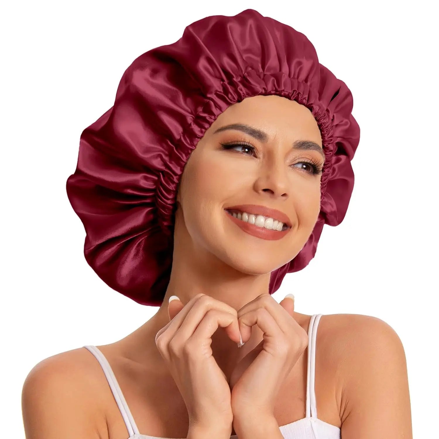 Satin Bonnet Silk Bonnet Hair Bonnet Sleeping Slouchy Beanie Hat Satin Sleep Cap Nightcap Bonnets for Women'S Natural Curly Hair