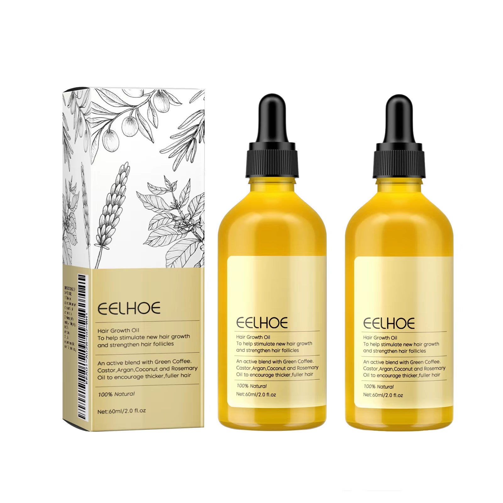 1/2/3Pcs Natural Hair Growth Oil Rosemary anti Hair Loss Regrowth Moisturizing Repair anti Baldness Fast Hair Growth Serum Oil