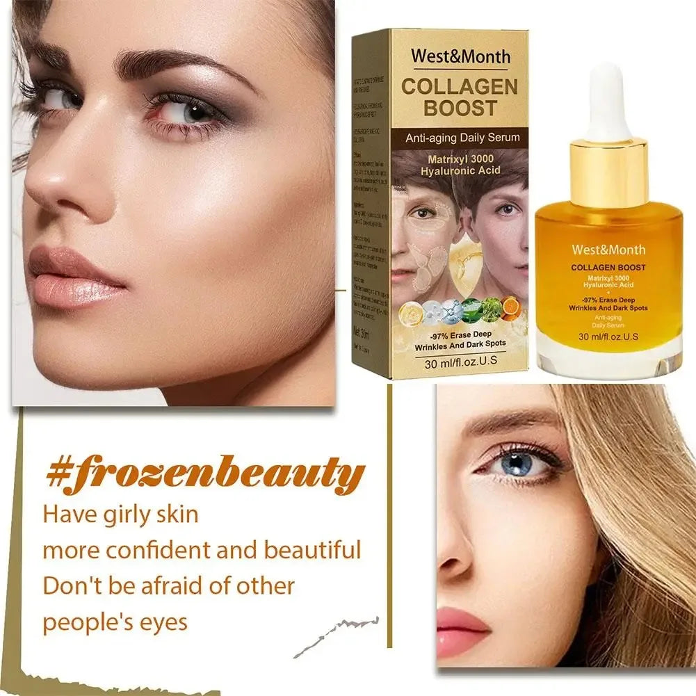Collagen Face Serum Face Moisturizing Fade Fine Lines Brightening Facial Serum Lifting Neck Skin Care 30Ml