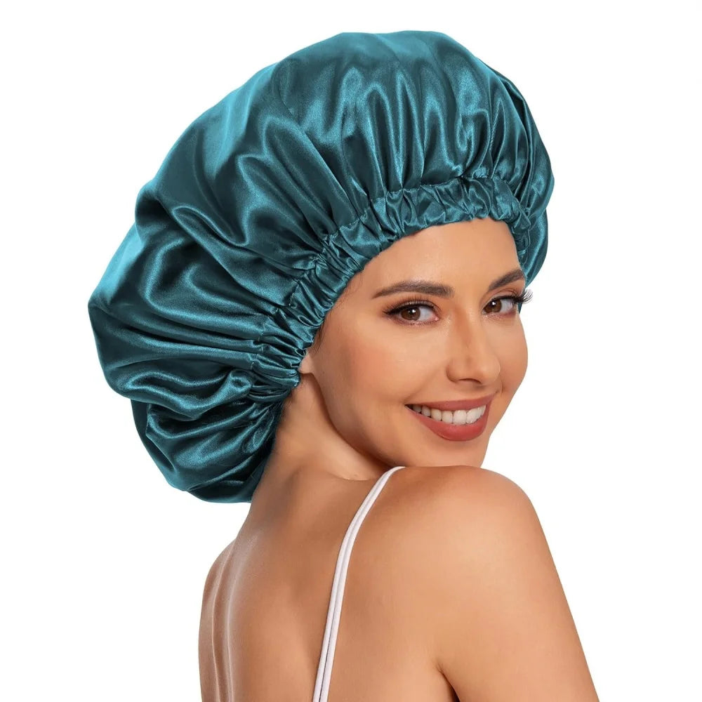 Satin Bonnet Silk Bonnet Hair Bonnet Sleeping Slouchy Beanie Hat Satin Sleep Cap Nightcap Bonnets for Women'S Natural Curly Hair