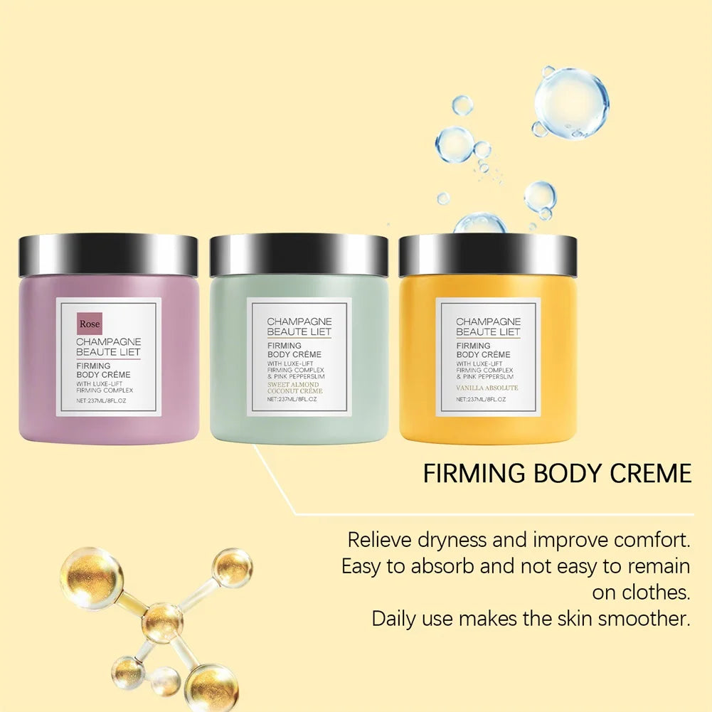Champagne Firming Body-Cream with Pepperslim anti Wrinkle Skin Tightening Cream Daily Hydrating Body Lotion for Men and Women